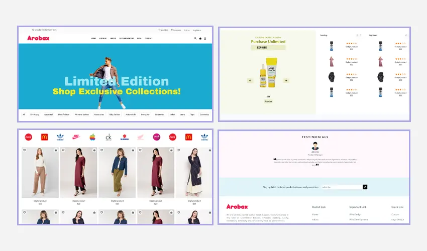 Arobax- Assistance E-Store Html Css Js Bootstrap