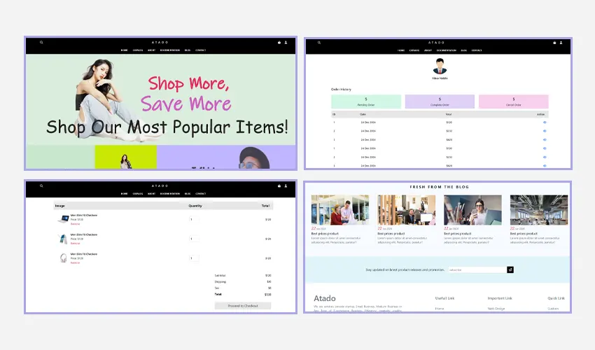 Atado – Genz Ladies Fashion Store Shopping HTML CSS