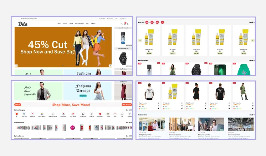 Dila - The Smart Template Legendary Shopping Html5 Css3 Bootstrap Js
