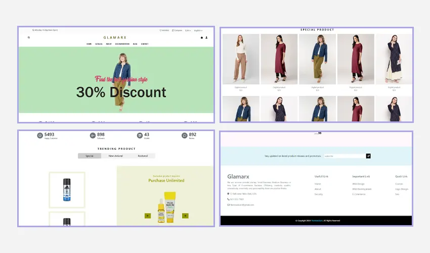 Glamarx – eShopping Responsive Html5 Css3 Bootstrap5 Template