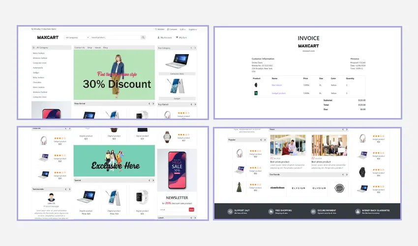 Maxcart- fashion store premium html css responsive