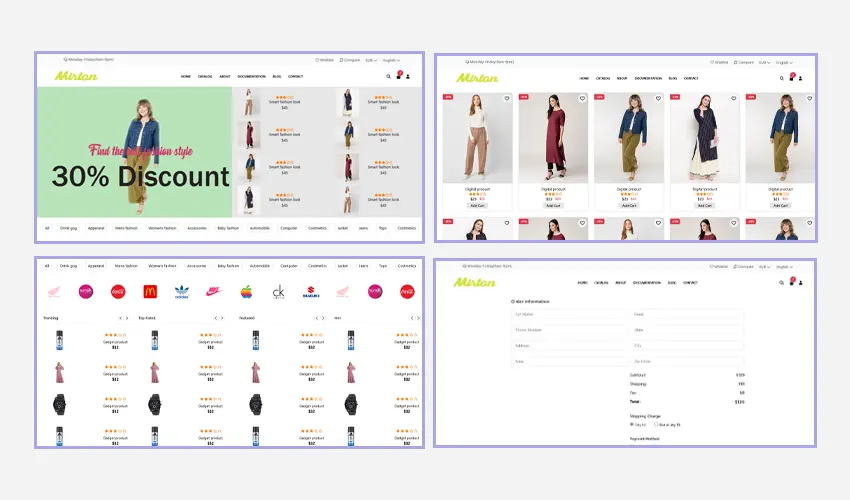 Mirton - Popular E-commerce Website Template