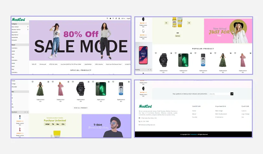 Nextcart- Next Generation Market Theme Web Design Html Css Js Bootstrap