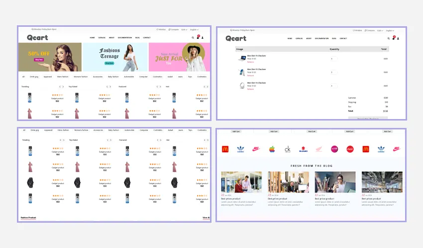 Qcart - Advanced Responsive E-commerce Bootstrap Template