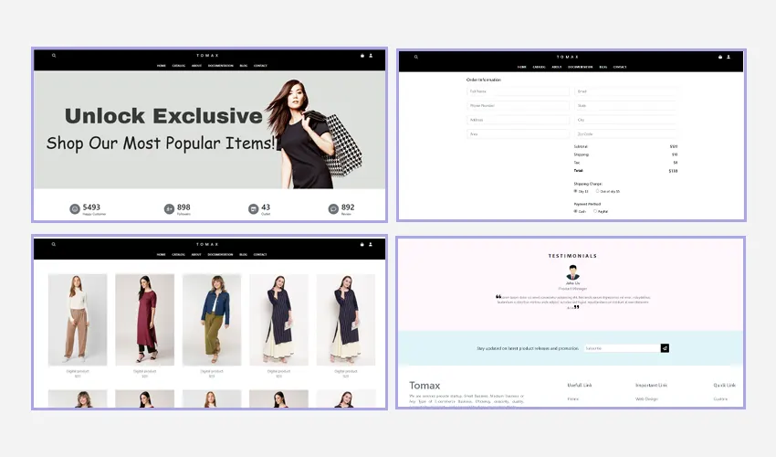 Tomax – Fully Responsive Clothing Boutique Bootstrap5 Theme
